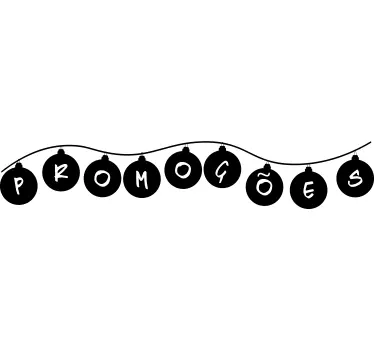 Autocolante promoções bolas de natal - TenStickers