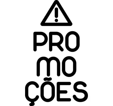 Autocolante promoções warning - TenStickers