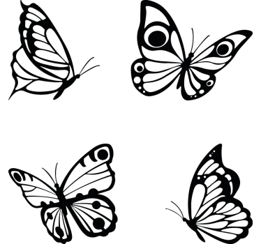 Autocolante animal borboletas voadoras - TenStickers