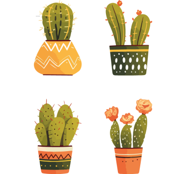 Autocolante animal formas de cactos - TenStickers