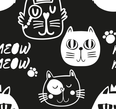Autocolante animal cabeça de gatos - TenStickers