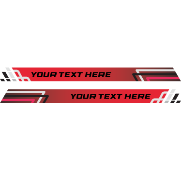 Autocolante para carro conjunto de listras estilo corrida - TenStickers