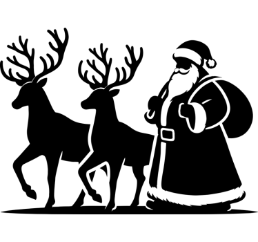 Autocolante animal silhueta do papai noel - TenStickers