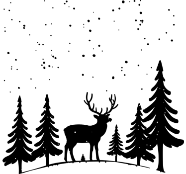 Autocolante animal cena de inverno - TenStickers