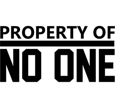 Autocolante NO ONE - TenStickers