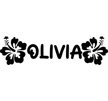 Autocolante animal flores havaianas rosas - TenStickers