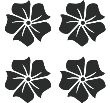 Autocolante animal pacote de flores havaianas - TenStickers
