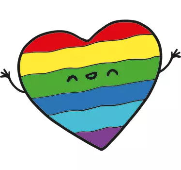 Autocolante decorativo coração gay - TenStickers