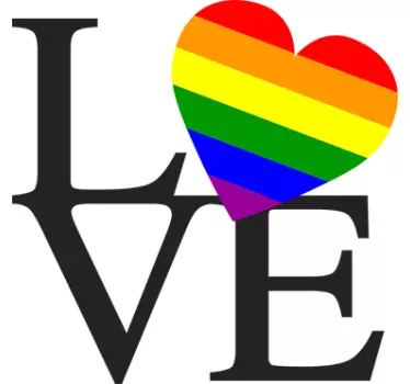 Autocolante decorativo Love gay - TenStickers