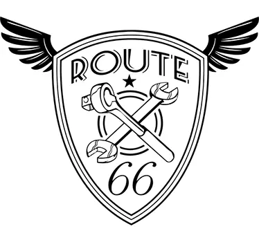 Autocolante emblema Route 66 - TenStickers