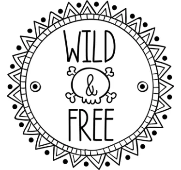 Vinil decorativo Wild and Free - TenStickers