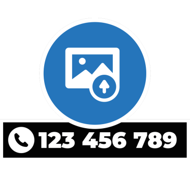 Autocolante para carro logotipo personalizado e número de telefon - TenStickers