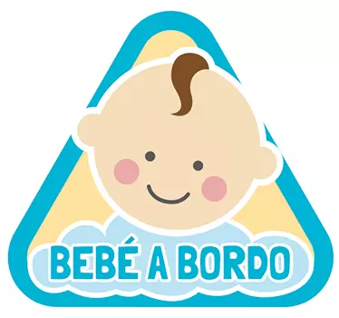 Vinil autocolante para carro menino bebe a bordo - TenStickers