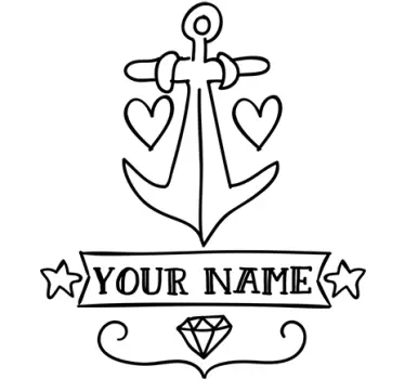 Sticker ancora personalizavel - TenStickers