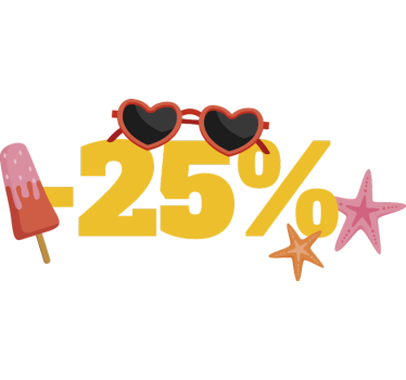 Autocolante de promoção desconto de verão colorido - TenStickers