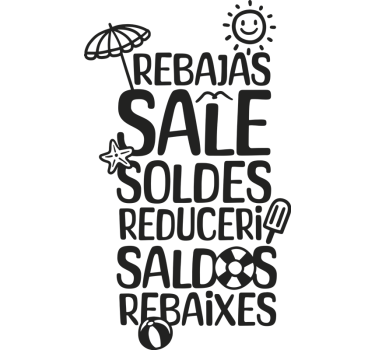 Autocolante de promoção línguas de verão - TenStickers