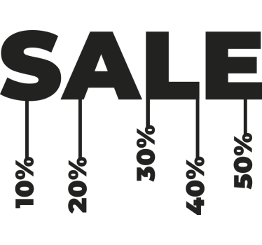 Autocolante de promoção descontos suspensos - TenStickers
