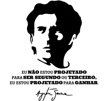 Vinil Decorativo Para Ganhar Ayrton Senna - TenStickers