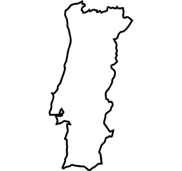 Vinil Silhueta Portugal Continental - TenStickers