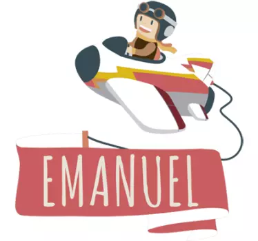 Vinil Infantil Avião Mensagem Personalizável - TenStickers
