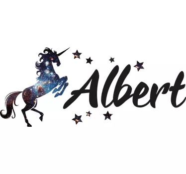 Vinil decorativo unicornio personalizado - TenStickers
