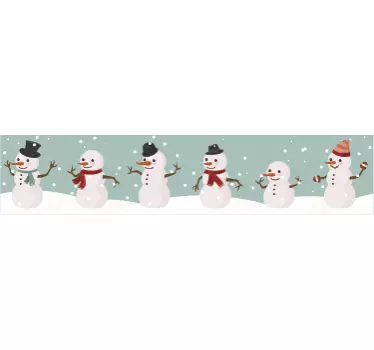 Autocolante decorativo mural bonecos de neve - TenStickers
