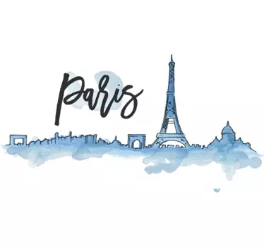 Vinil decorativo Skyline Paris - TenStickers