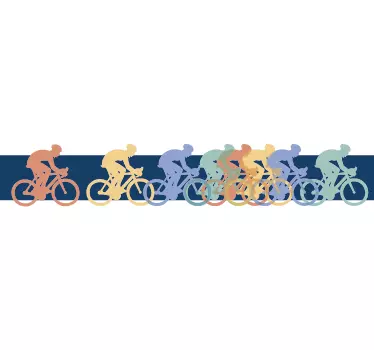 Autocolante decorativo friso ciclismo - TenStickers