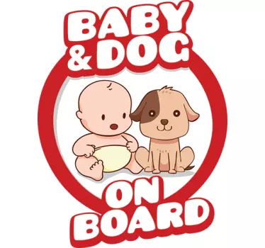 Autocolante baby dog a bordo - TenStickers