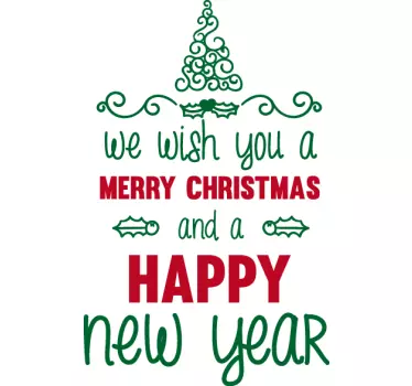 Texto de natal vinis decorativos de natal - TenStickers