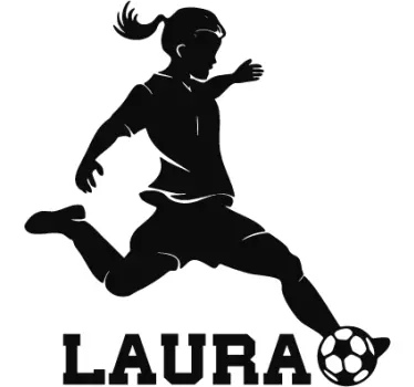 Autocolante de parede futebol feminino - TenStickers