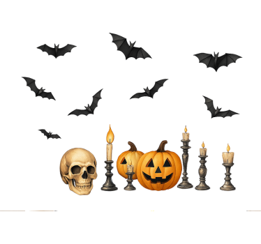 Autocolante para janela decorações diversas de halloween - TenStickers