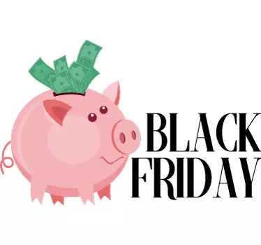 Autocolantes negócios Black Friday pig - TenStickers