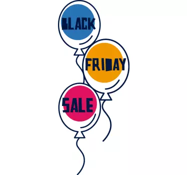 Autocolantes negócios Black Friday Balões - TenStickers