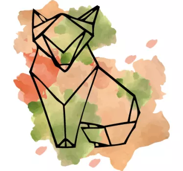 Vinil decorativo cão origami - TenStickers