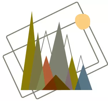 Vinil decorativo montanhas estilo minimalista - TenStickers