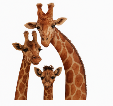 Autocolante de parede família de girafas - TenStickers