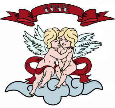 Vinil adesivo Anjos de Amor - TenStickers