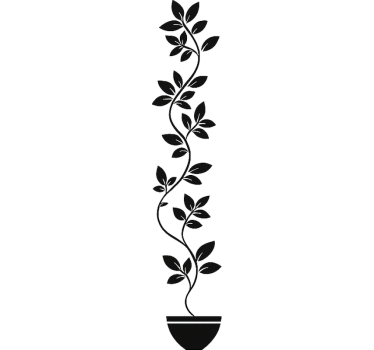 Autocolante sala de estar plantas de videira altas - TenStickers