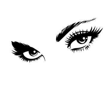 Autocolante sala de estar olhos de mulher olhando - TenStickers