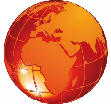 Autocolantes para quarto infantil Planeta laranja - TenStickers
