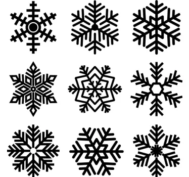 Vinil para montra flocos de neve - TenStickers