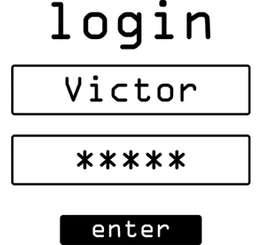 Adesivo para porta login - TenStickers