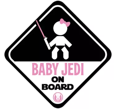Autocolante para carro Baby Jedi - TenStickers