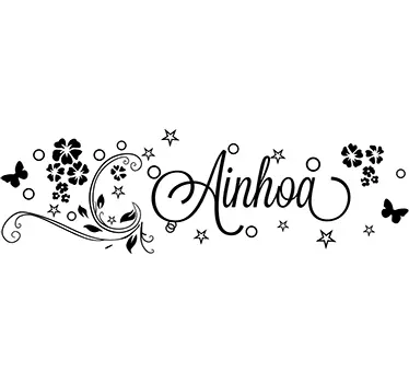 Autocolante floral personalizado - TenStickers