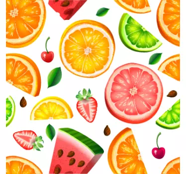 Autocolante decorativo de friso Fruta suculenta - TenStickers