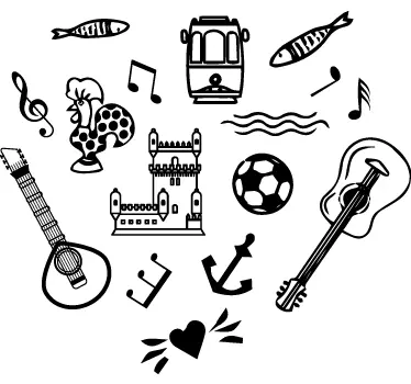 Autocolante decorativo simbolos portugueses - TenStickers