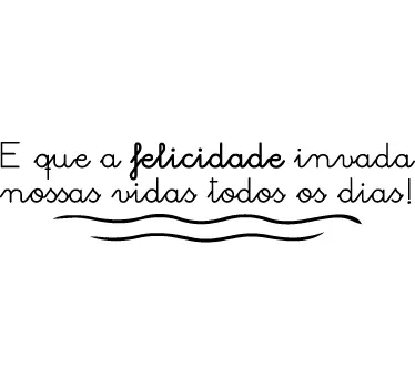 Vinil decorativo frase felicidade - TenStickers