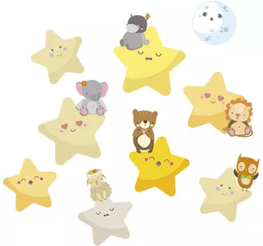 Autocolante decorativo para bebé Estrelas - TenStickers