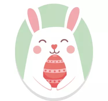 Autocolante para vidros do coelho Páscoa - TenStickers